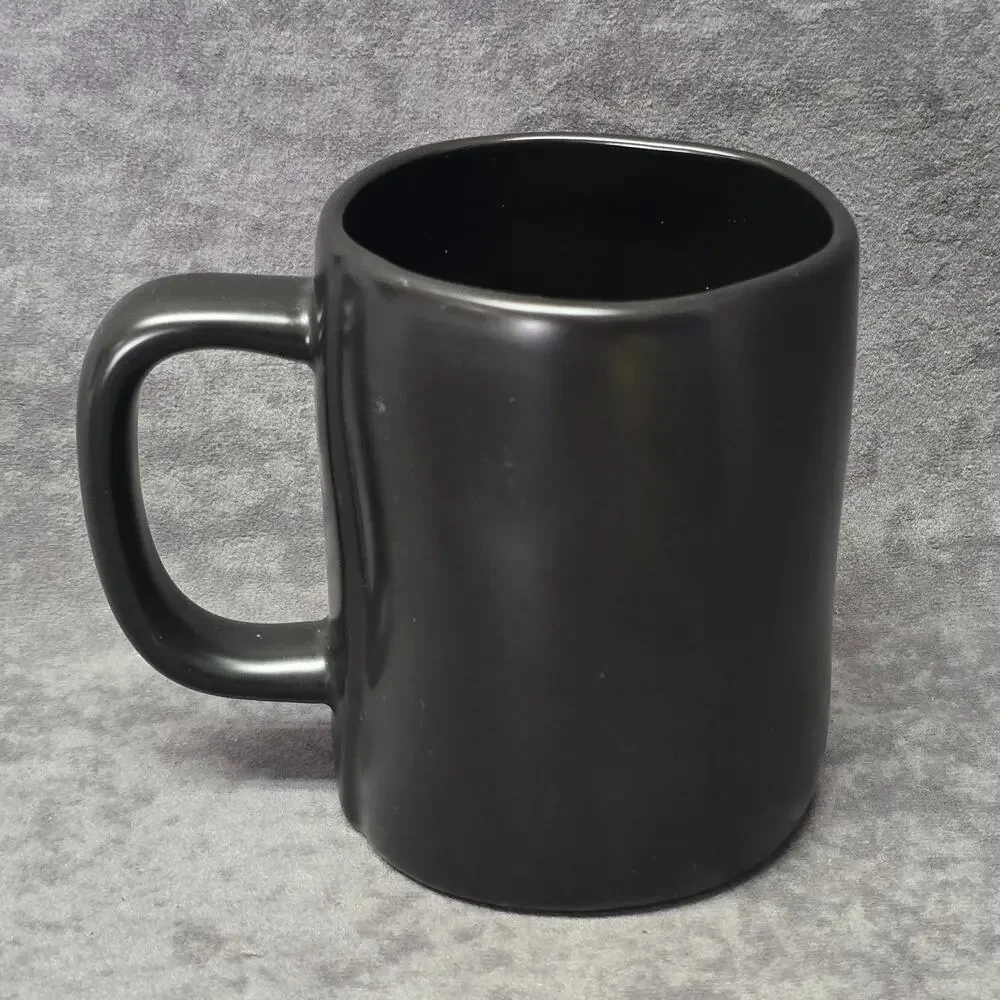 Rae Dunn Artisan Collection By Magenta HOME Black & White Coffee Tea Mug Glass